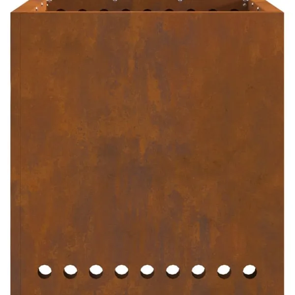 vidaXL Pejse^Fire Pit Brown 48 x 48 x 50 cm Weathering steel