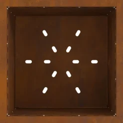 vidaXL Pejse^Fire Pit Brown 48 x 48 x 50 cm Weathering steel