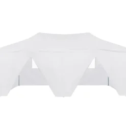 vidaXL Telte & Lysthuse^foldbart festtelt med 4 sidevægge 3 x 6 m stål hvid - Festtelte & havepavilloner