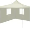 Best foldbart telt med 2 vægge 3 x 3 m cremefarvet - Festtelte & havepavilloner Telte & Lysthuse