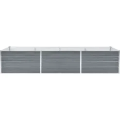 Best forhøjet plantekasse 240x80x45 cm galvaniseret stål grå - Plantekrukker Krukker & Plantebeholdere