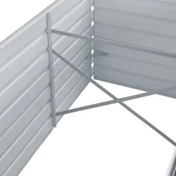 Best forhøjet plantekasse 240x80x45 cm galvaniseret stål grå - Plantekrukker Krukker & Plantebeholdere