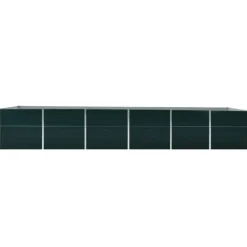 vidaXL Krukker & Plantebeholdere^forhøjet plantekasse 480x80x77 cm galvaniseret stål grøn - Plantekrukker