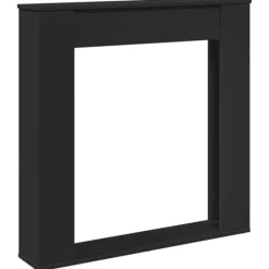 vidaXL Pejse^forsats til pejs 100x20x100 cm konstrueret træ sort