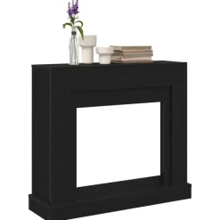 vidaXL Pejse^forsats til pejs 100x30x87,5 cm konstrueret træ sort-eg