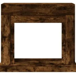 New forsats til pejs 100x30x87,5 cm konstrueret træ røget eg Pejse