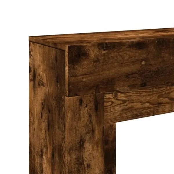 New forsats til pejs 100x30x87,5 cm konstrueret træ røget eg Pejse