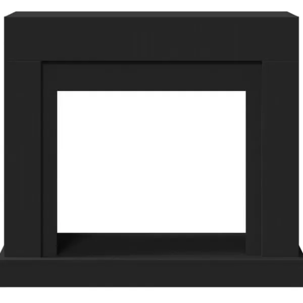Best forsats til pejs 100x30x87,5 cm konstrueret træ sort Pejse