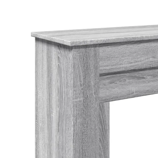 Discount forsats til pejs 90x30x90 cm konstrueret træ grå sonoma-eg Pejse