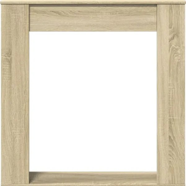 Clearance forsats til pejs 100x20x100 cm konstrueret træ sonoma-eg Pejse