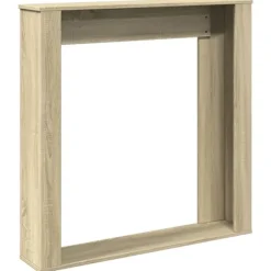 Clearance forsats til pejs 100x20x100 cm konstrueret træ sonoma-eg Pejse