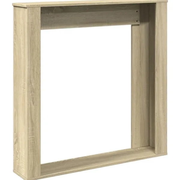 Clearance forsats til pejs 100x20x100 cm konstrueret træ sonoma-eg Pejse