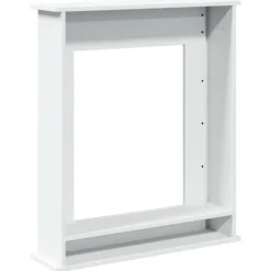 vidaXL Pejse^forsats til pejs 75x20x87,5 cm konstrueret træ hvid