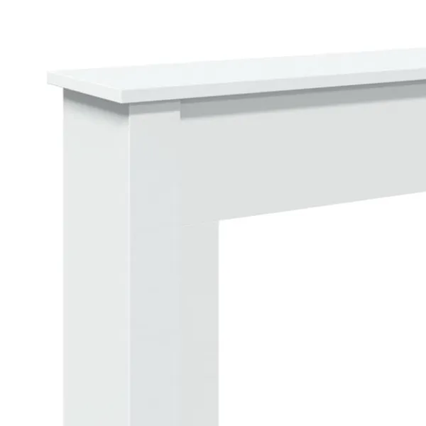 vidaXL Pejse^forsats til pejs 75x20x87,5 cm konstrueret træ hvid