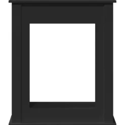 forsats til pejs 75x20x87,5 cm konstrueret træ sort Pejse