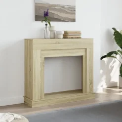 Outlet forsats til pejs 100x30x87,5 cm konstrueret træ sonoma-eg Pejse