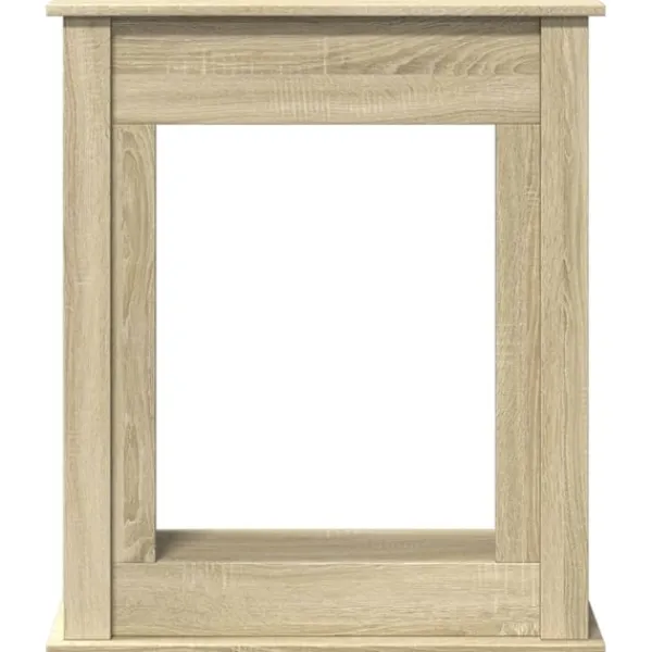 vidaXL Pejse^forsats til pejs 75x20x87,5 cm konstrueret træ sonoma-eg