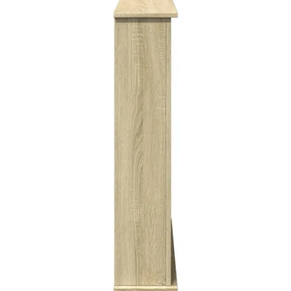 vidaXL Pejse^forsats til pejs 75x20x87,5 cm konstrueret træ sonoma-eg