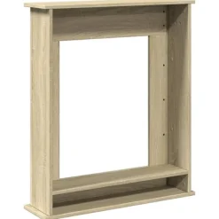 vidaXL Pejse^forsats til pejs 75x20x87,5 cm konstrueret træ sonoma-eg