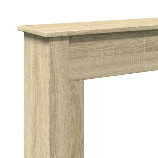 vidaXL Pejse^forsats til pejs 75x20x87,5 cm konstrueret træ sonoma-eg