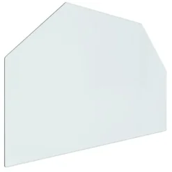 vidaXL Tilbehør Til Brændeovne & Pejse^glasplade til pejs 80x50 cm sekskantet - Glas