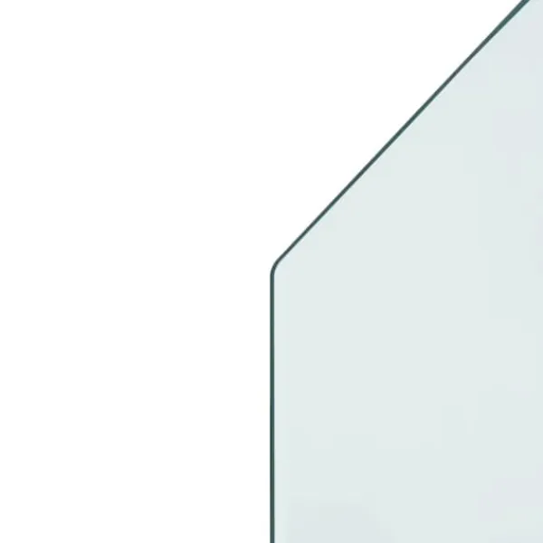 vidaXL Tilbehør Til Brændeovne & Pejse^glasplade til pejs 80x50 cm sekskantet - Glas