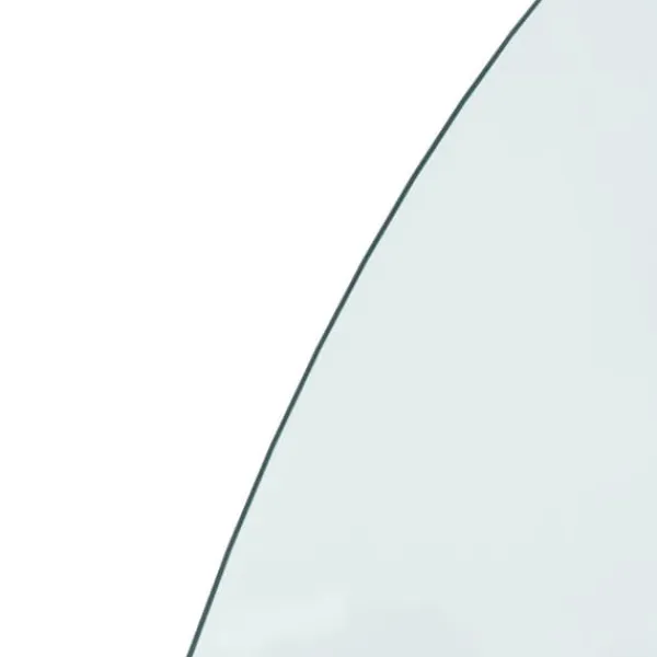 vidaXL Tilbehør Til Brændeovne & Pejse^glasplade til pejs 1000x600 mm halvrund - Glas