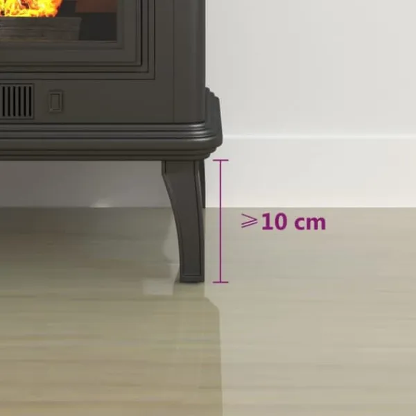 vidaXL Tilbehør Til Brændeovne & Pejse^glasplade til pejs 1000x600 mm halvrund - Glas