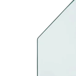 New glasplade til pejs 100x60 cm sekskantet - Glas Tilbehør Til Brændeovne & Pejse