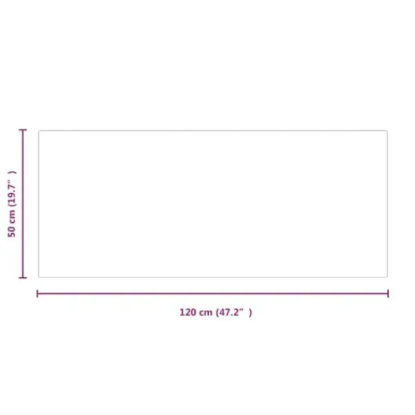 vidaXL Tilbehør Til Brændeovne & Pejse^glasplade til pejs 120x50 cm rektangulær - Glas