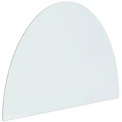vidaXL Tilbehør Til Brændeovne & Pejse^glasplade til pejs 800x600 mm halvrund - Glas