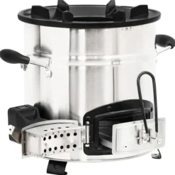 vidaXL Pejse^grydekomfur m. USB-ventilator 35,5x26x28 cm rustfrit stål sølv - Ildsteder
