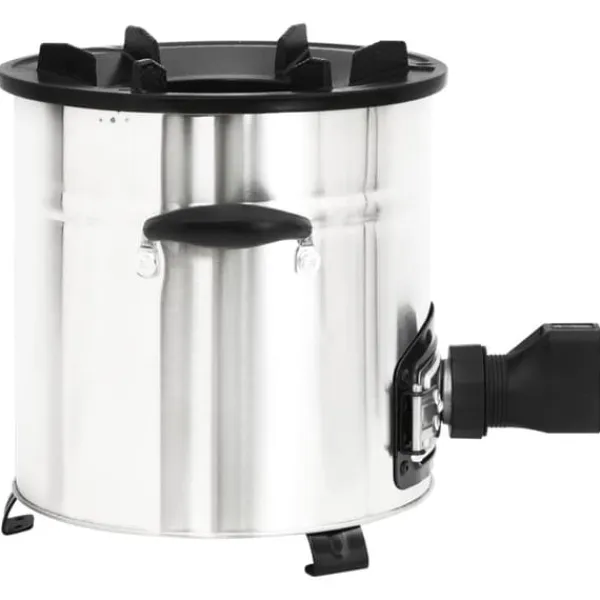 vidaXL Pejse^grydekomfur m. USB-ventilator 35,5x26x28 cm rustfrit stål sølv - Ildsteder