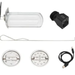 vidaXL Pejse^grydekomfur m. USB-ventilator 35,5x26x28 cm rustfrit stål sølv - Ildsteder