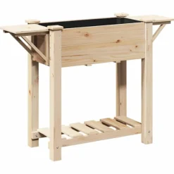 Sale Have Blomsterkrukke Beige 111 x 37 x 76.5 cm Massivt fyrretræ Plantningsbænke