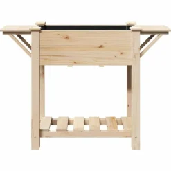 Sale Have Blomsterkrukke Beige 111 x 37 x 76.5 cm Massivt fyrretræ Plantningsbænke