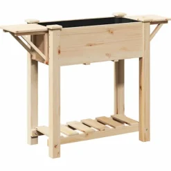 Sale Have Blomsterkrukke Beige 111 x 37 x 76.5 cm Massivt fyrretræ Plantningsbænke
