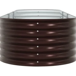 vidaXL Plantningsbænke^Havebed Brun Galvaniseret stål 320 x 80 x 44 cm Slidstærk
