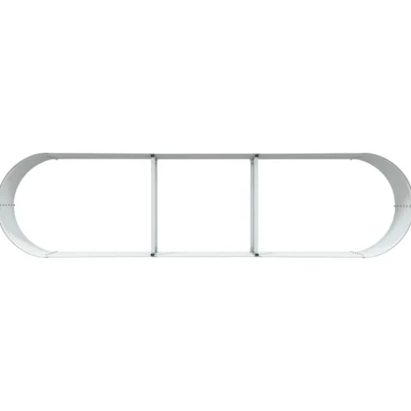 vidaXL Plantningsbænke^Havebed Brun Galvaniseret stål 320 x 80 x 44 cm Slidstærk