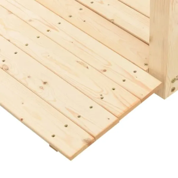 Discount havebro med kædegelænder 150x67x56 cm massivt grantræ - Havebroer Havebroer