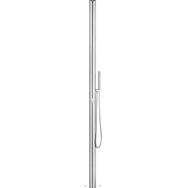 vidaXL Spa & Udendørsbad^havebruser 220 cm rustfrit stål