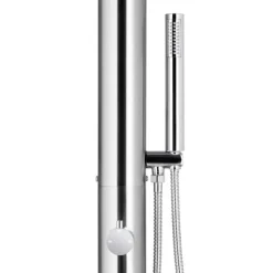 vidaXL Spa & Udendørsbad^havebruser 220 cm rustfrit stål