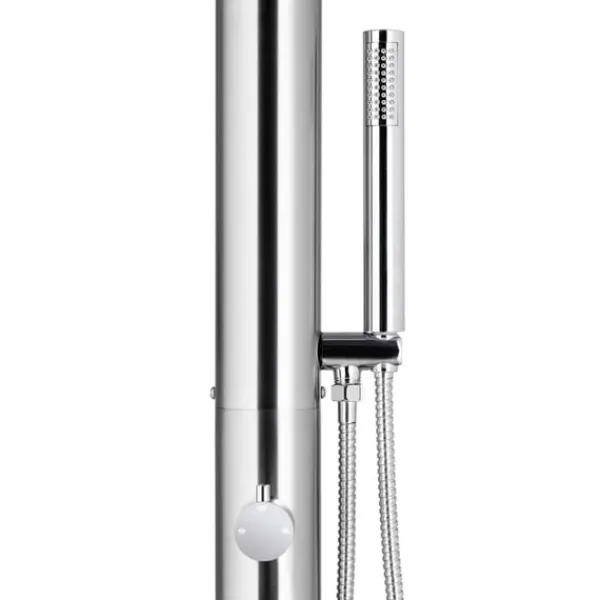 vidaXL Spa & Udendørsbad^havebruser 220 cm rustfrit stål