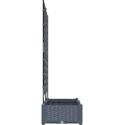 Outlet Havekrukke med trellis Lysegrå 80 x 40 x 125.5 cm PP Plantestativer