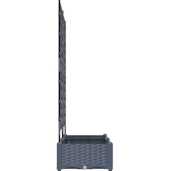Outlet Havekrukke med trellis Lysegrå 80 x 40 x 125.5 cm PP Plantestativer