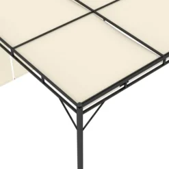 vidaXL Buer, Spalier, Lysthuse Uden Tag^havepavillon med gardin 4x3x2,25 m cremefarvet - Festtelte & havepavilloner