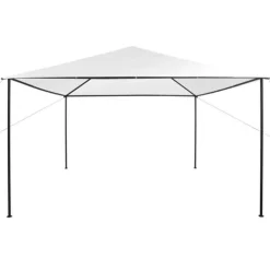 vidaXL Telte & Lysthuse^havepavillon 4x4x3 m 180 g/m² hvid - Festtelte & havepavilloner