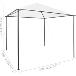 havepavillon 3x3x2,9 m 180 g/m² hvid - Festtelte & havepavilloner Telte & Lysthuse