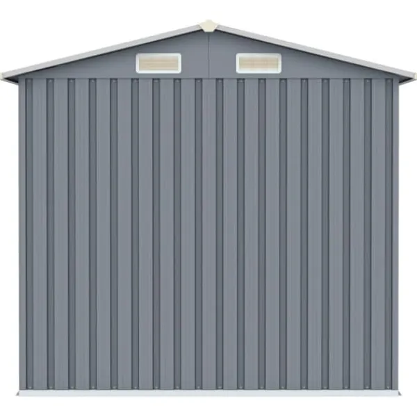 Best haveskur 205x129x183 cm galvaniseret stål grå - Skure & Redskabsskure Skure, Garager & Carports