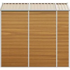 vidaXL Skure, Garager & Carports^haveskur 191x215x198 cm galvaniseret stål lysebrun - Skure & Redskabsskure